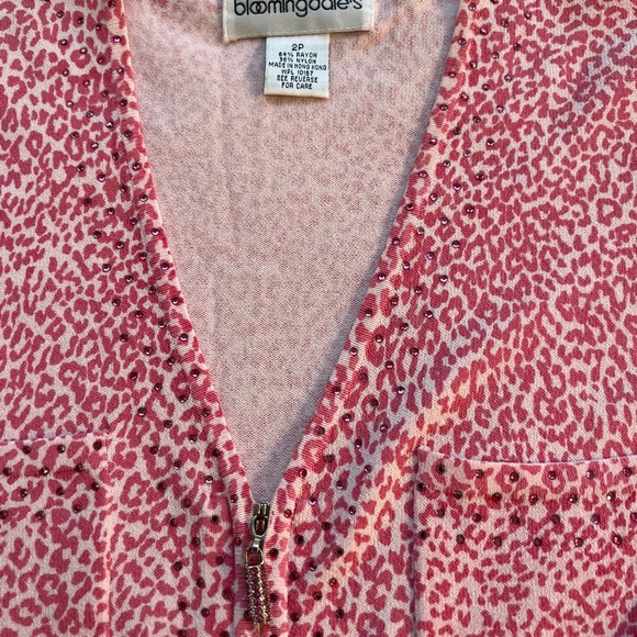 Bloomingdale's sweater pink size 2P Rayon & Nylon - Picture 7 of 11